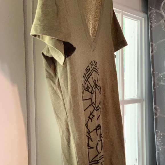 Next Level- Womens size Large, TABERNACLE ATLANTA, Hunter green v-neck. - Picture 2 of 4